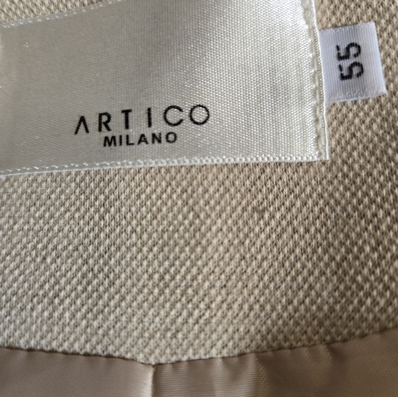 ARTICO MILANO  Cream Cotton Lightweight Coat. Size M-L - Picture 9 of 13